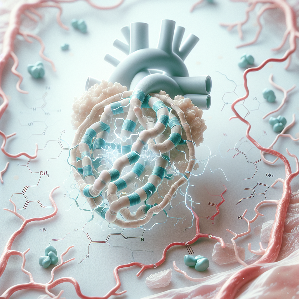 Stylized biological pathway artwork representing Adrenomedullin research context