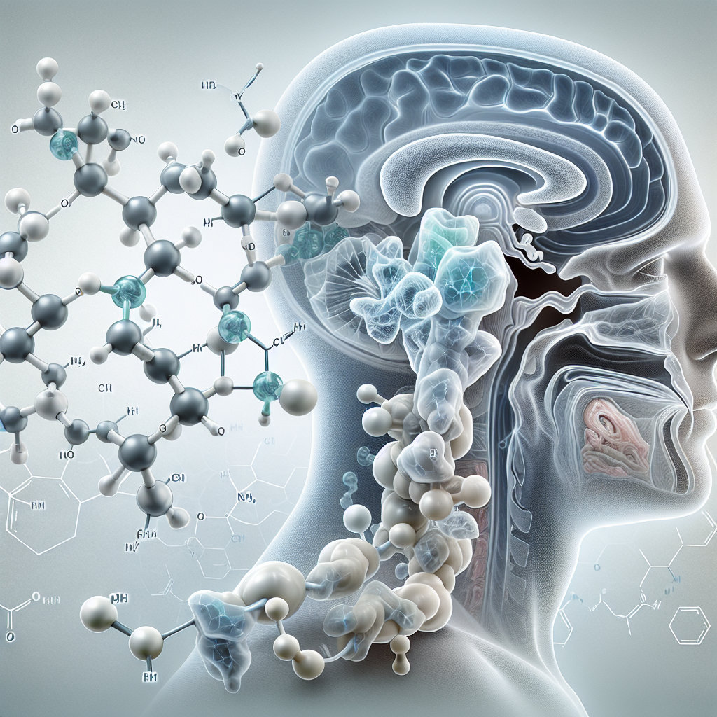 Stylized biological pathway artwork representing Alexamorelin research context