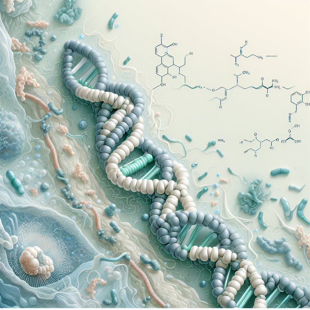 Stylized biological pathway artwork representing Alpha-MSH research context