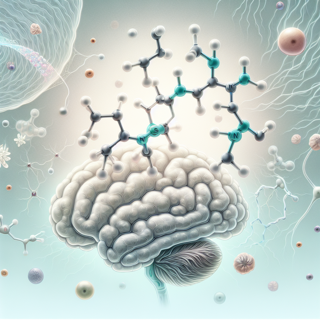Stylized biological pathway artwork representing Aniracetam research context