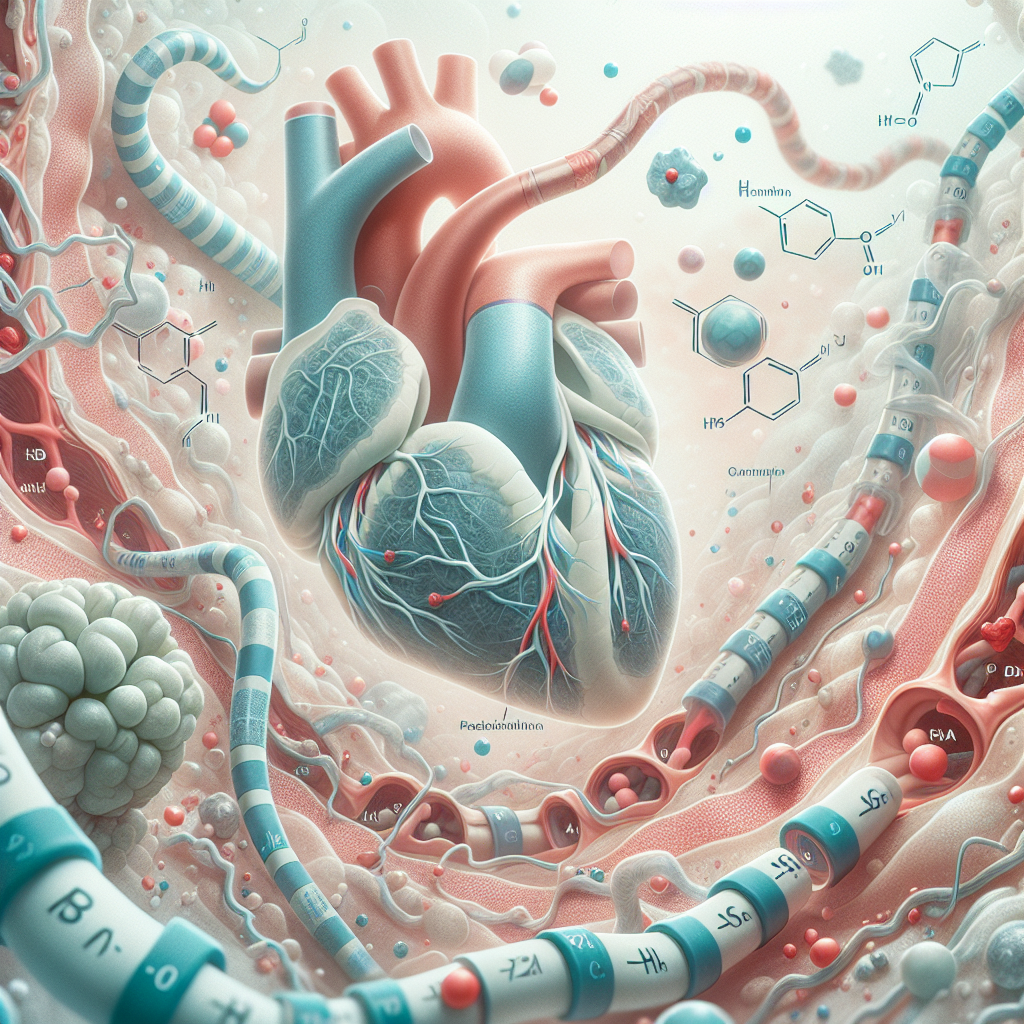 Stylized biological pathway artwork representing Apelin-12 research context