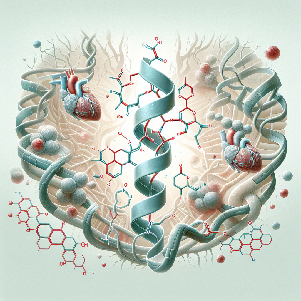 Stylized biological pathway artwork representing Apelin-13 research context