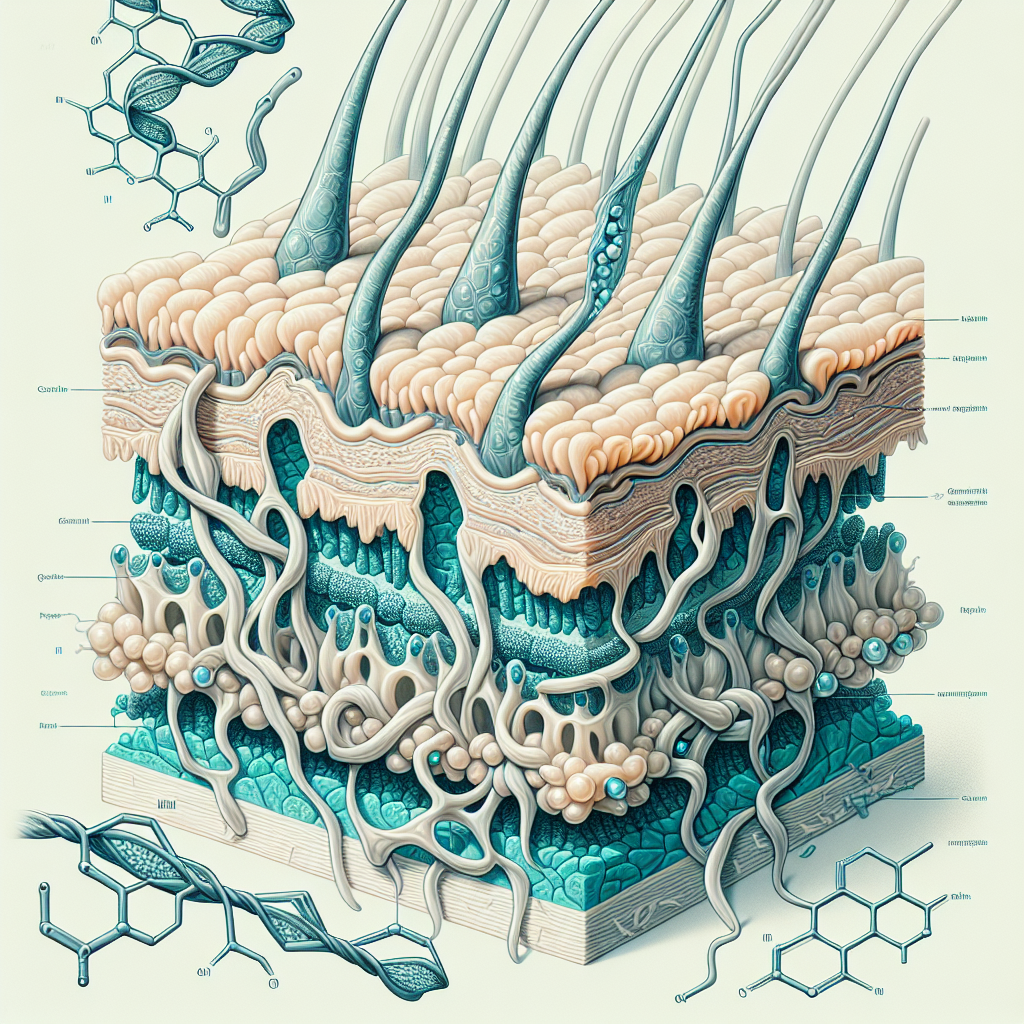 Stylized biological pathway artwork representing Argireline research context