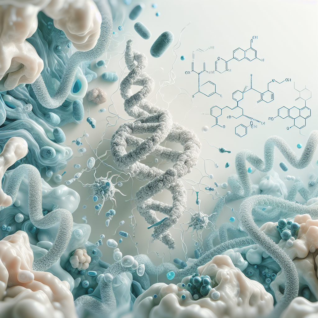 Stylized biological pathway artwork representing Carnosine research context