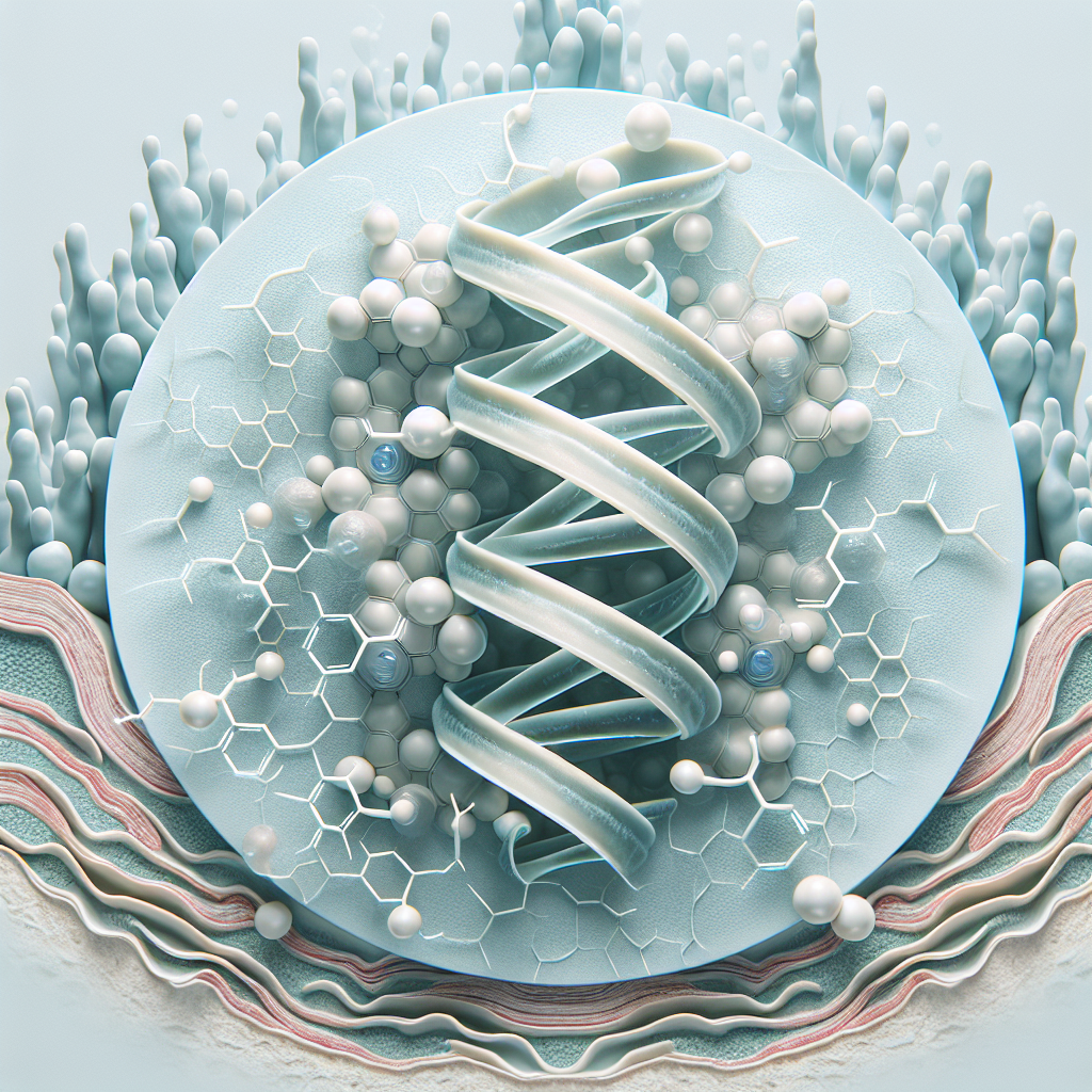 Stylized biological pathway artwork representing Copper Tripeptide-1 research context