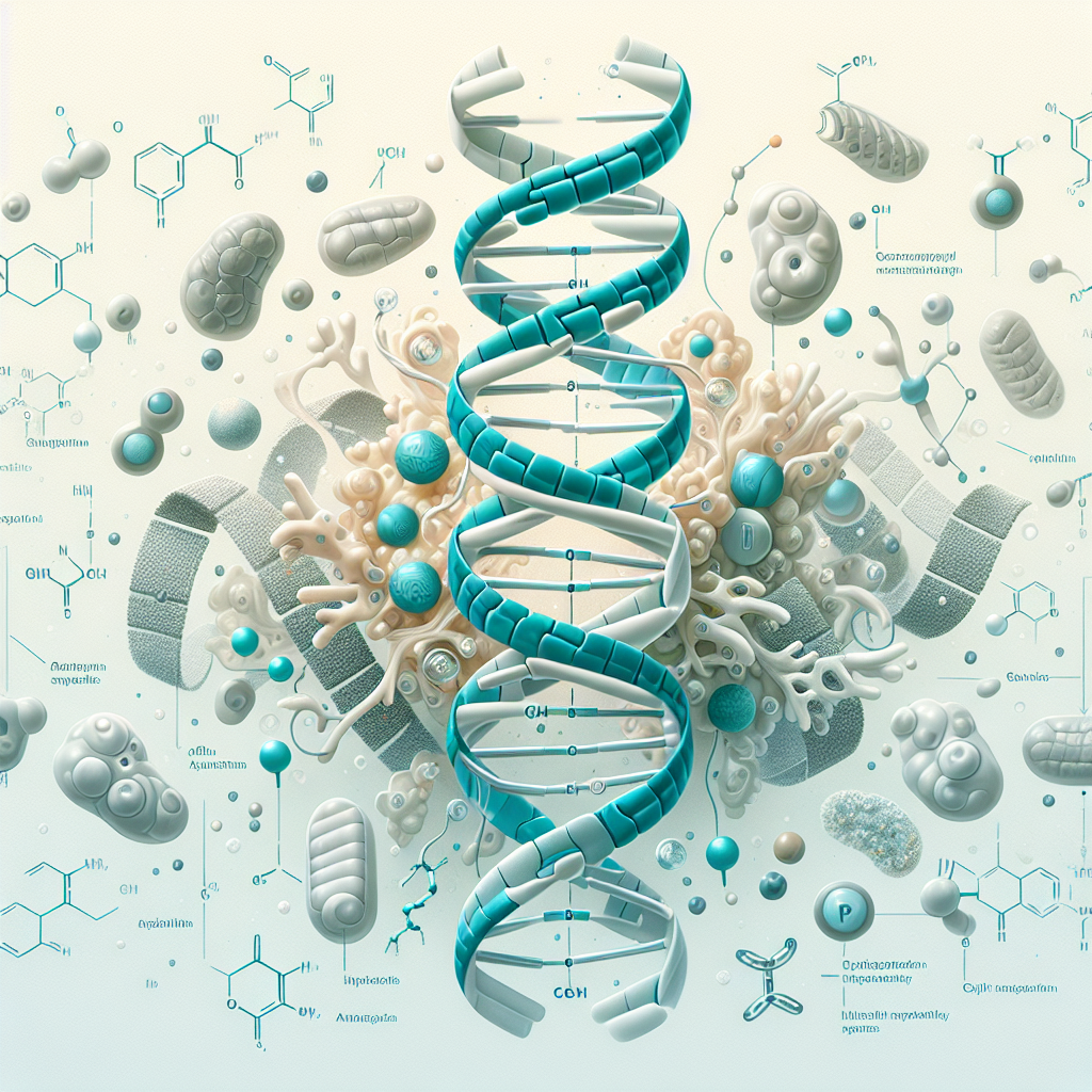 Stylized biological pathway artwork representing Cotadutide research context