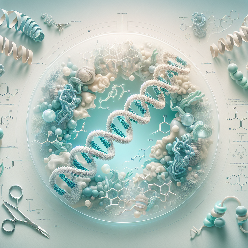 Stylized biological pathway artwork representing Ecnoglutide research context