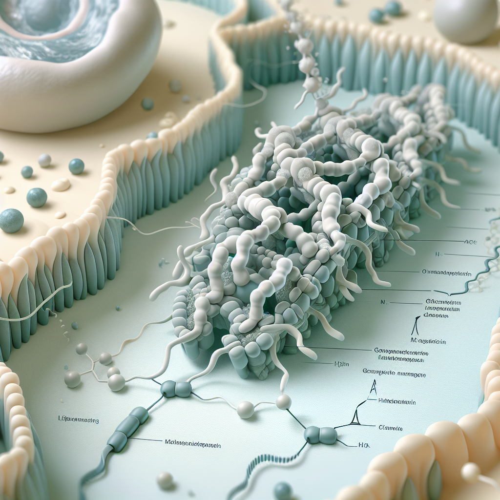 Stylized biological pathway artwork representing Efinopegdutide research context