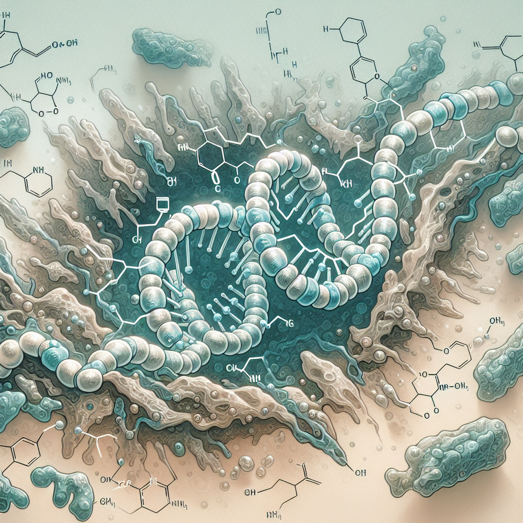 Stylized biological pathway artwork representing Exenatide research context