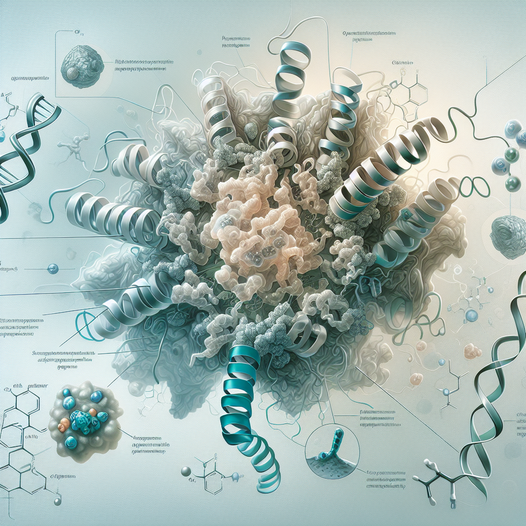 Stylized biological pathway artwork representing FGF-21 research context
