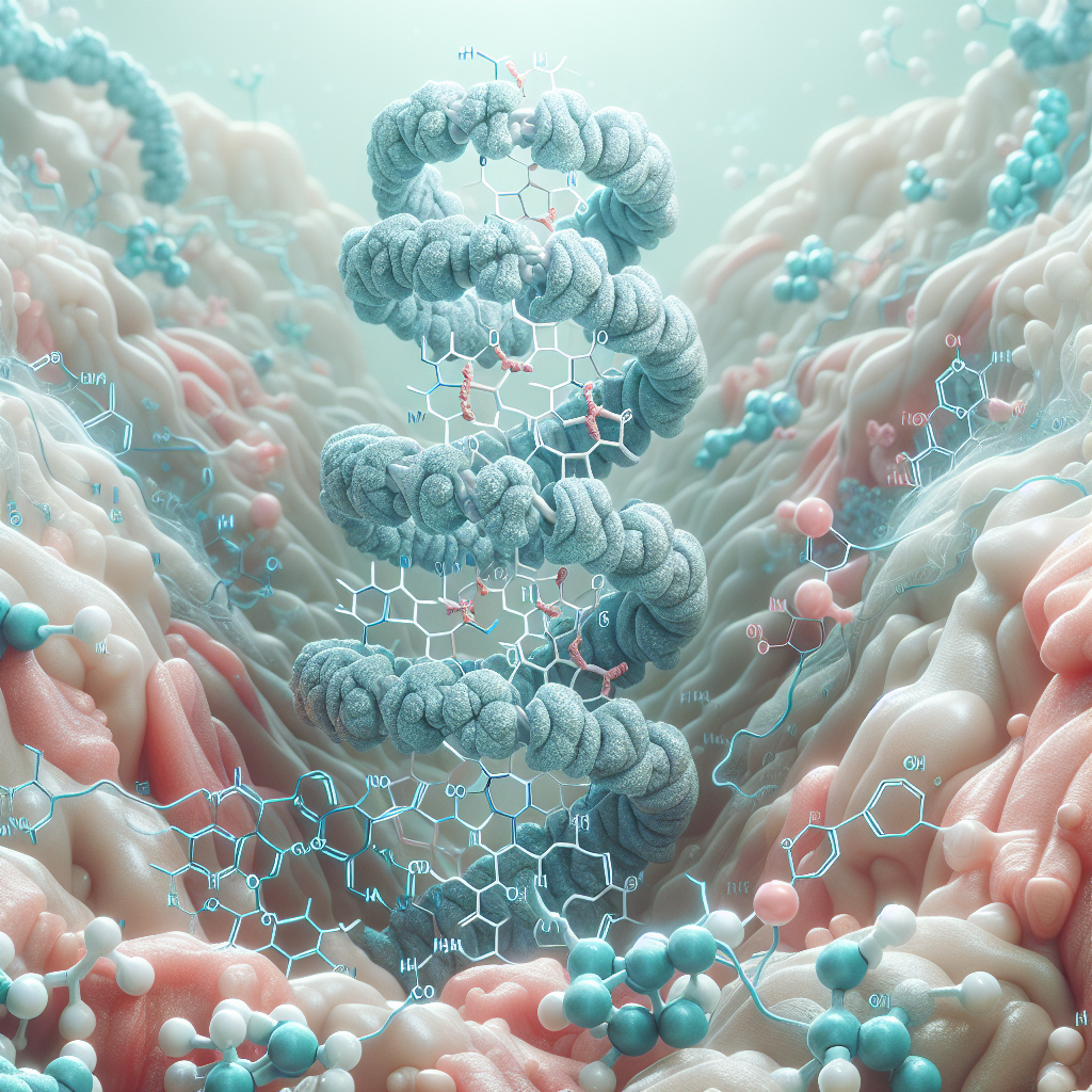 Stylized biological pathway artwork representing Ganirelix research context