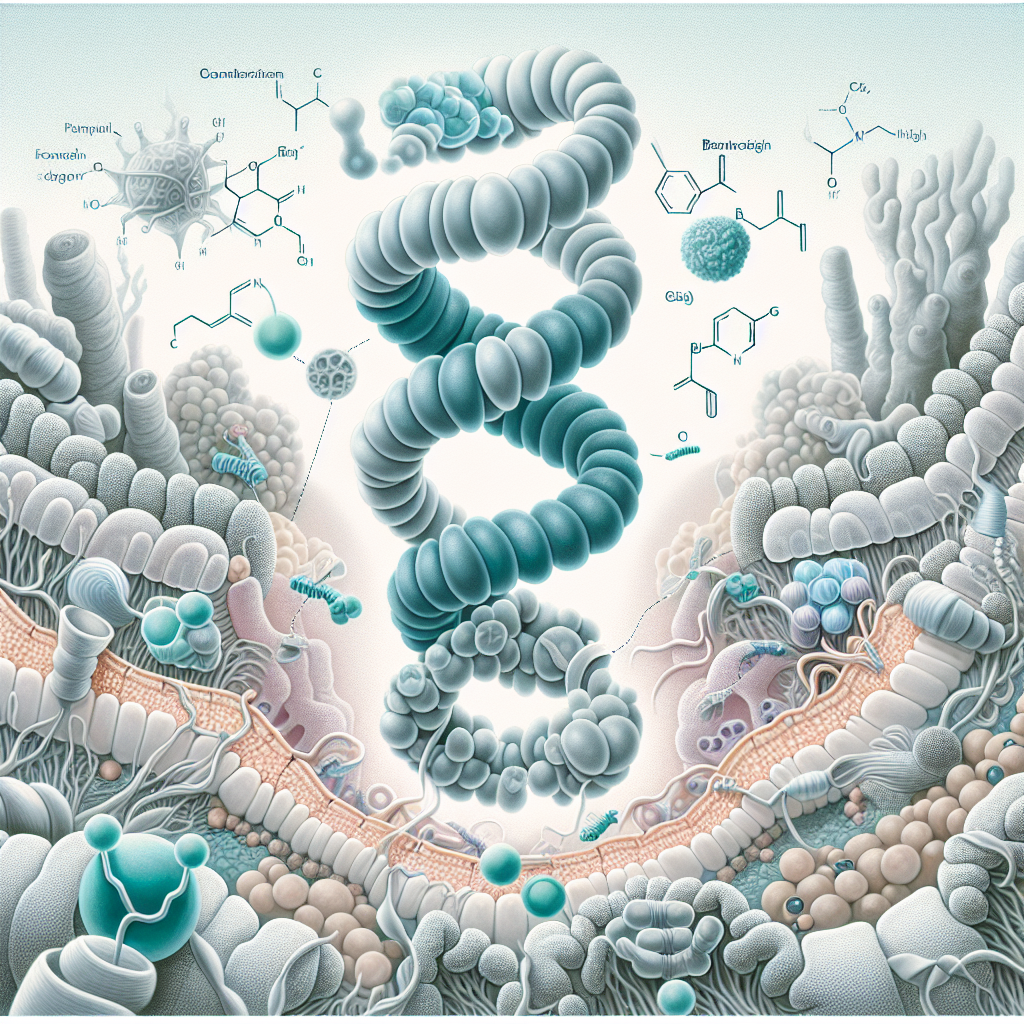 Stylized biological pathway artwork representing Gastrin-Releasing Peptide research context