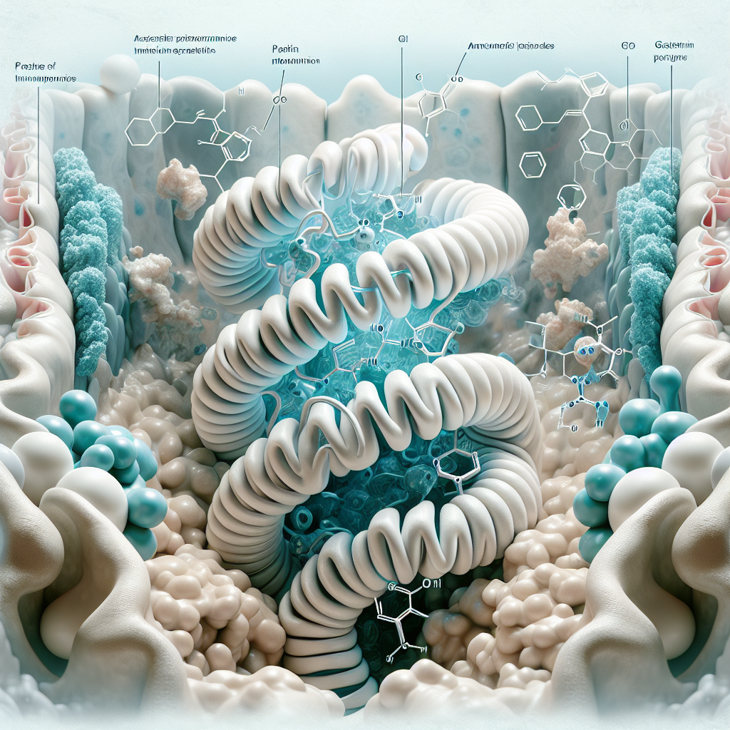 Stylized biological pathway artwork representing Gastrin research context