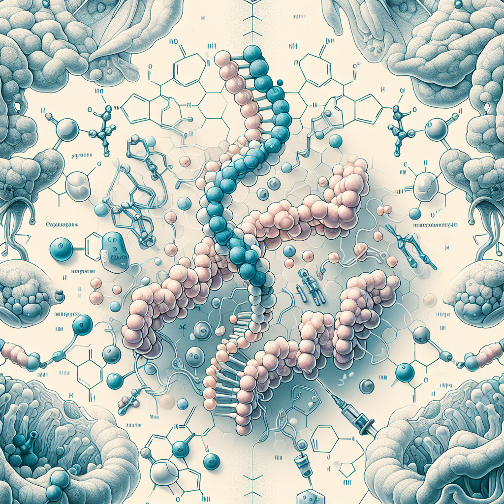 Stylized biological pathway artwork representing Ghrelin research context