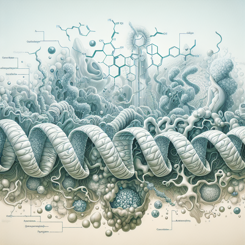 Stylized biological pathway artwork representing Glucagon research context