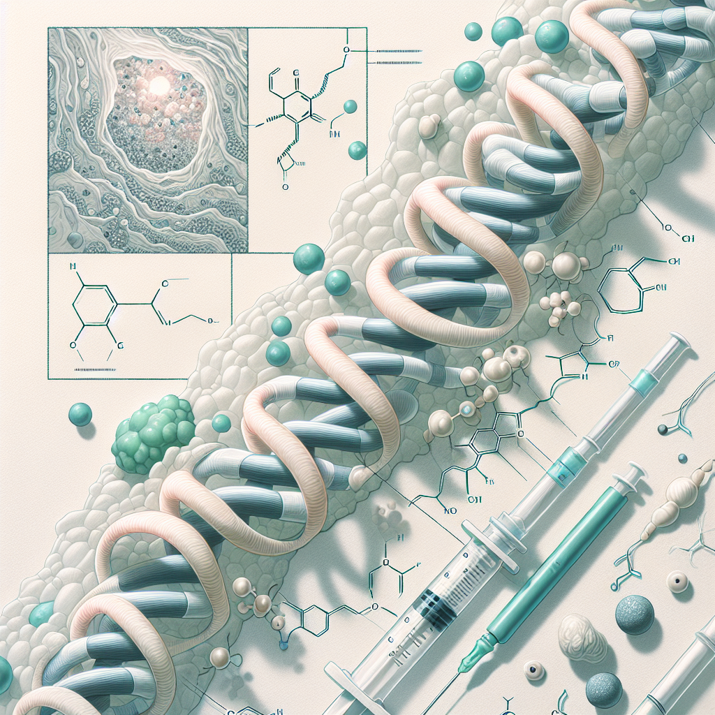 Stylized biological pathway artwork representing Gonadorelin research context