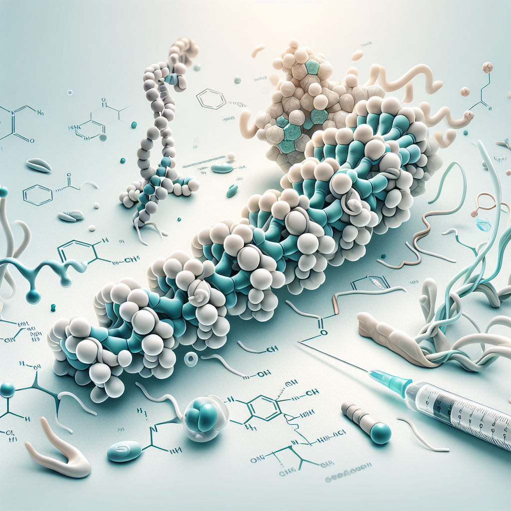 Stylized biological pathway artwork representing HGH Fragment 176-191 research context