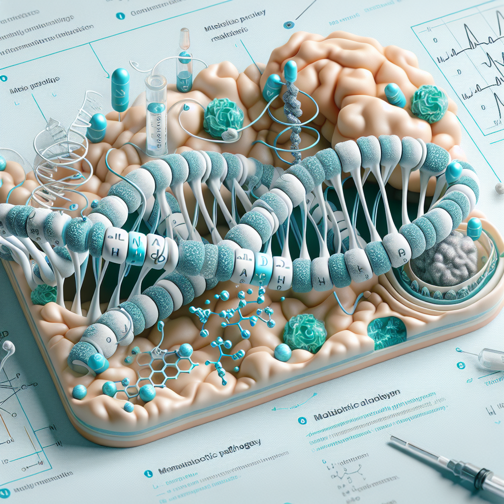 Stylized biological pathway artwork representing Insulin Lispro research context