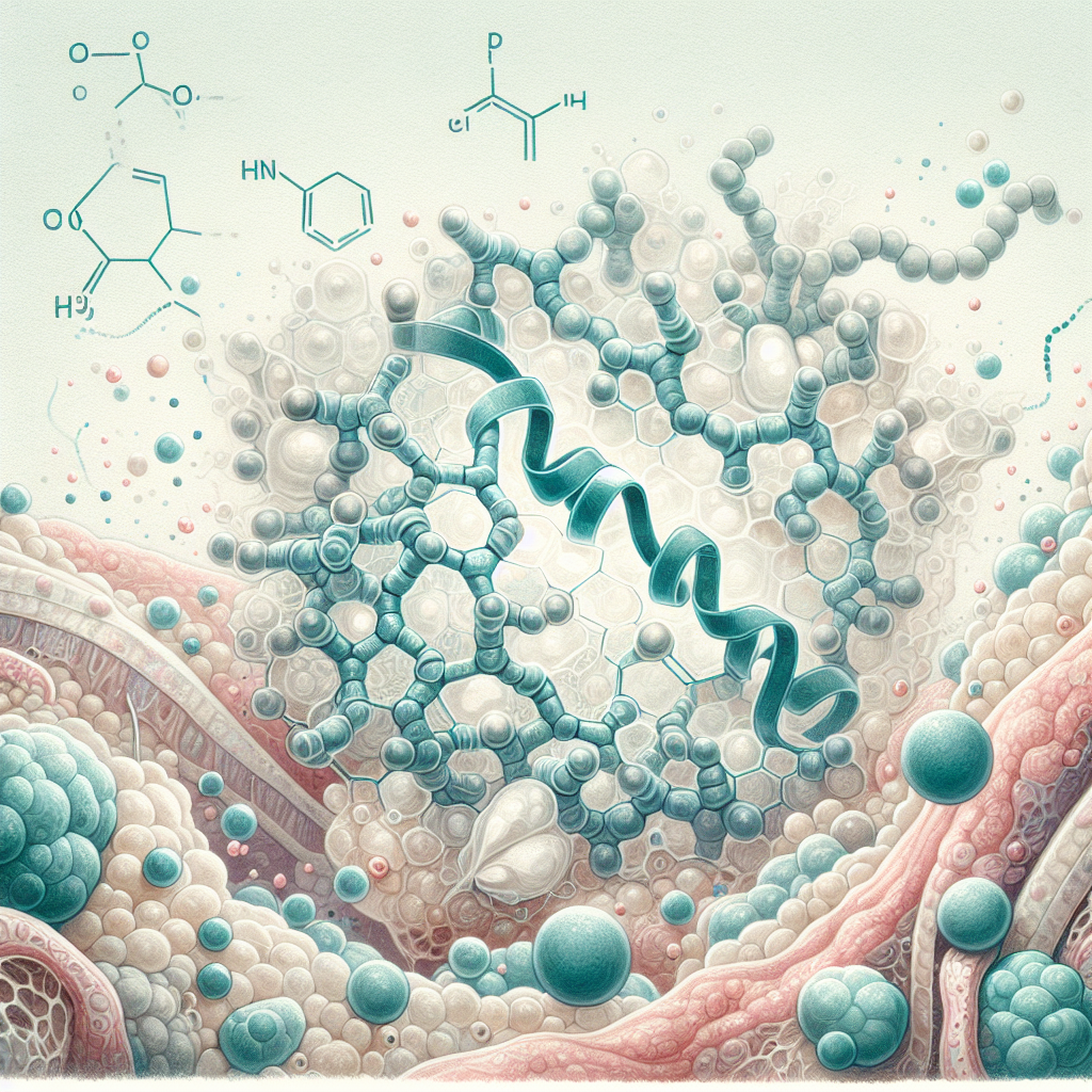 Stylized biological pathway artwork representing Kisspeptin research context