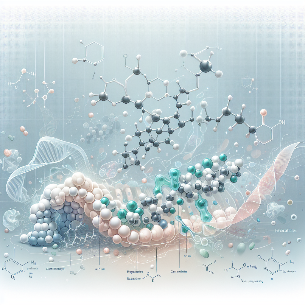 Stylized biological pathway artwork representing L-Arginine research context