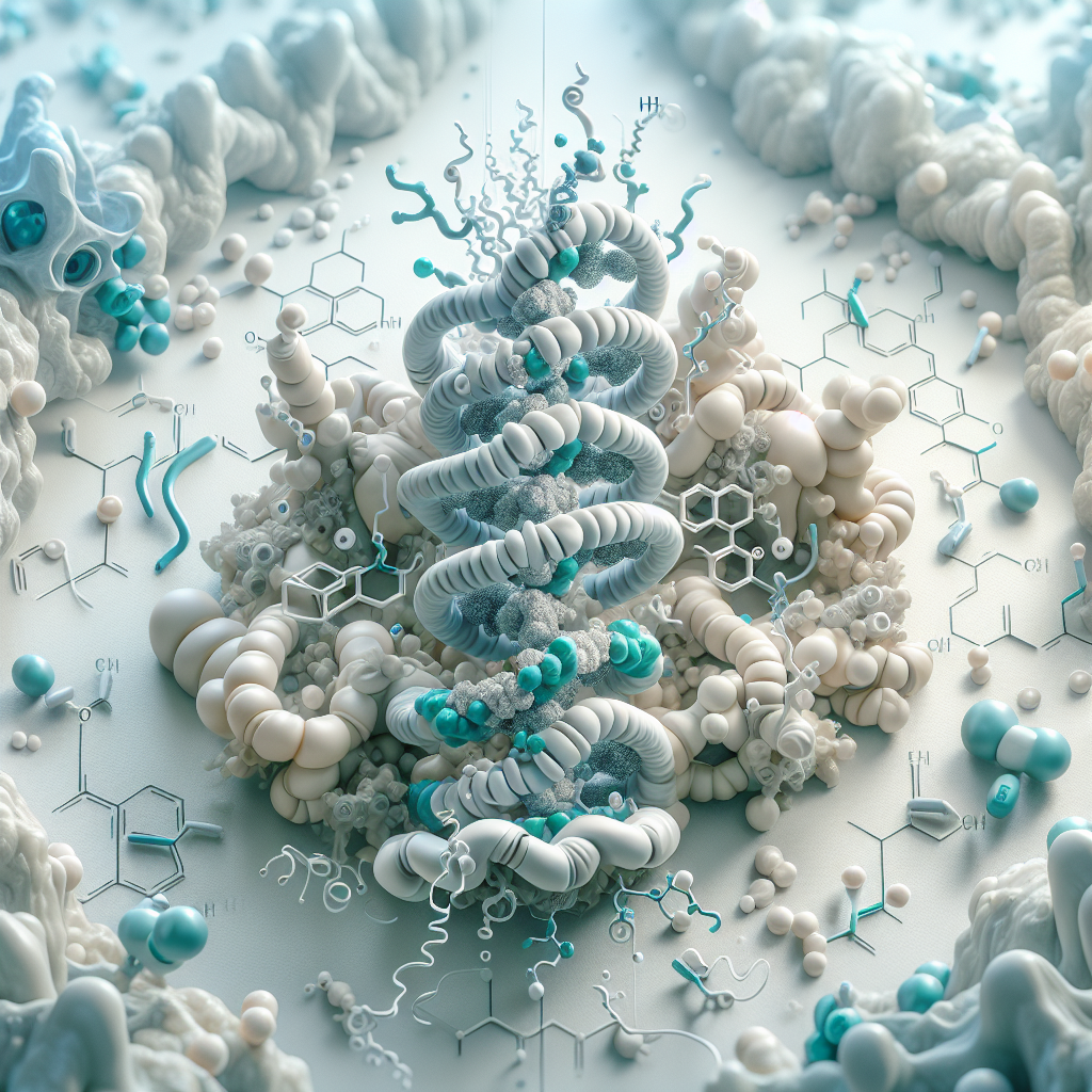 Stylized biological pathway artwork representing Liraglutide research context
