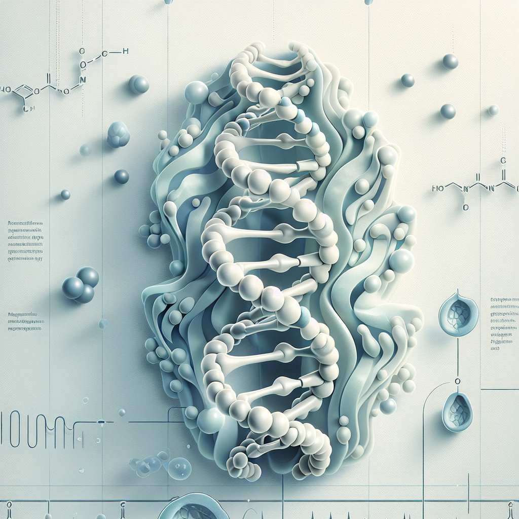 Stylized biological pathway artwork representing LY3437943 research context