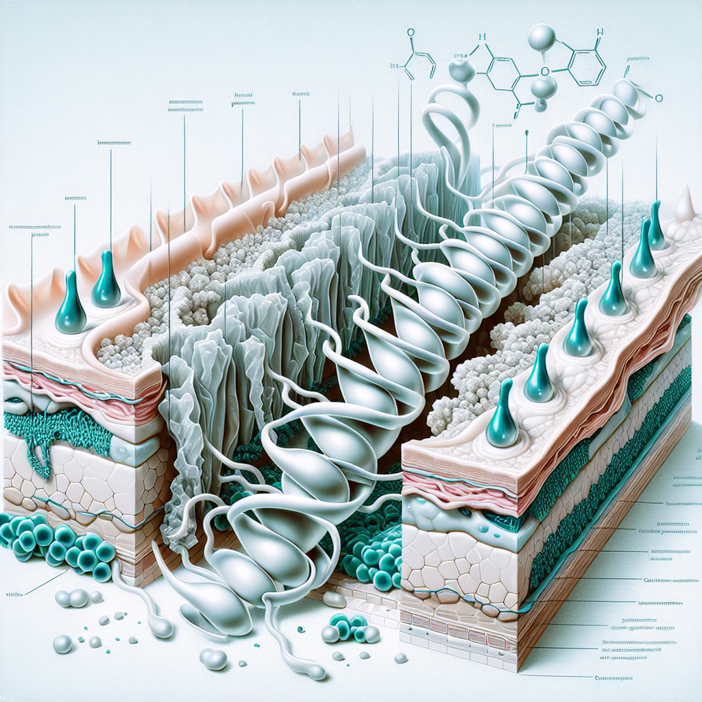 Stylized biological pathway artwork representing Matrixyl 3000 research context