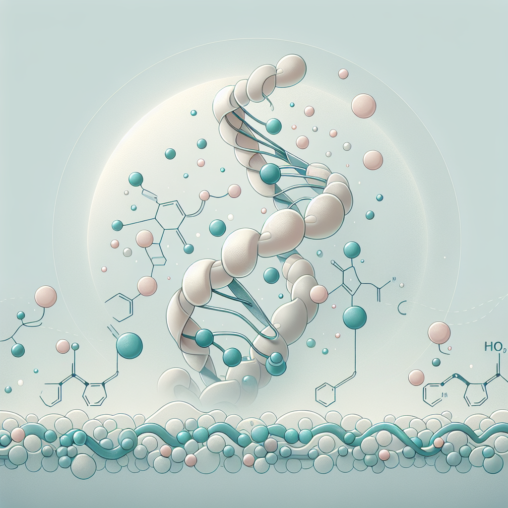 Stylized biological pathway artwork representing Melanotan II research context