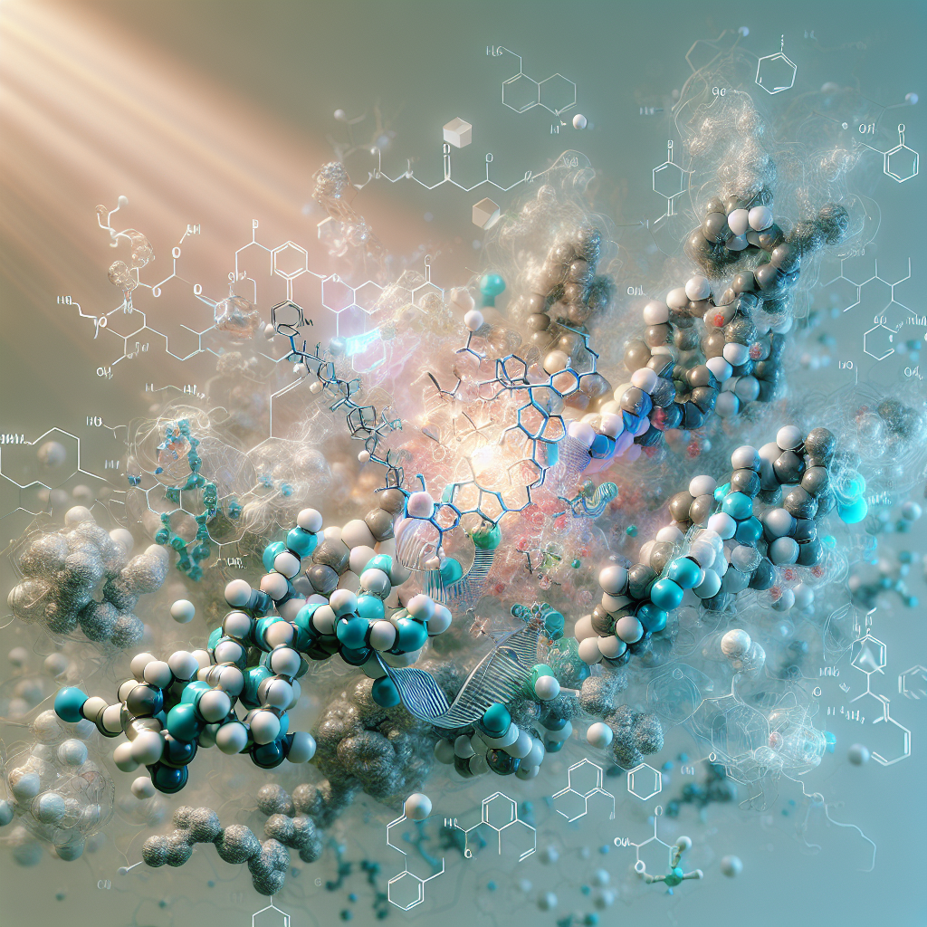 Stylized biological pathway artwork representing Methionine + Choline + Carnitine + Dexpanthenol (Blend) research context