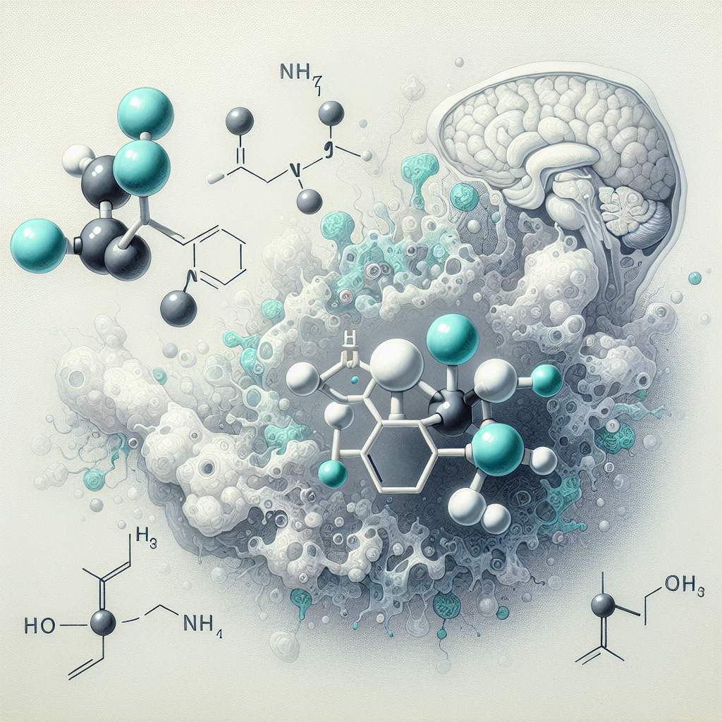 Stylized biological pathway artwork representing MK-677 research context