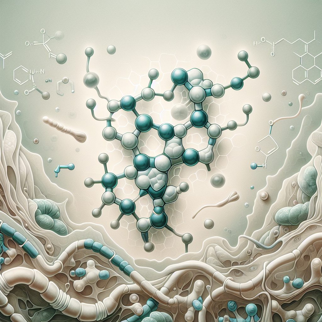 Stylized biological pathway artwork representing Modified GRF 1-29 research context