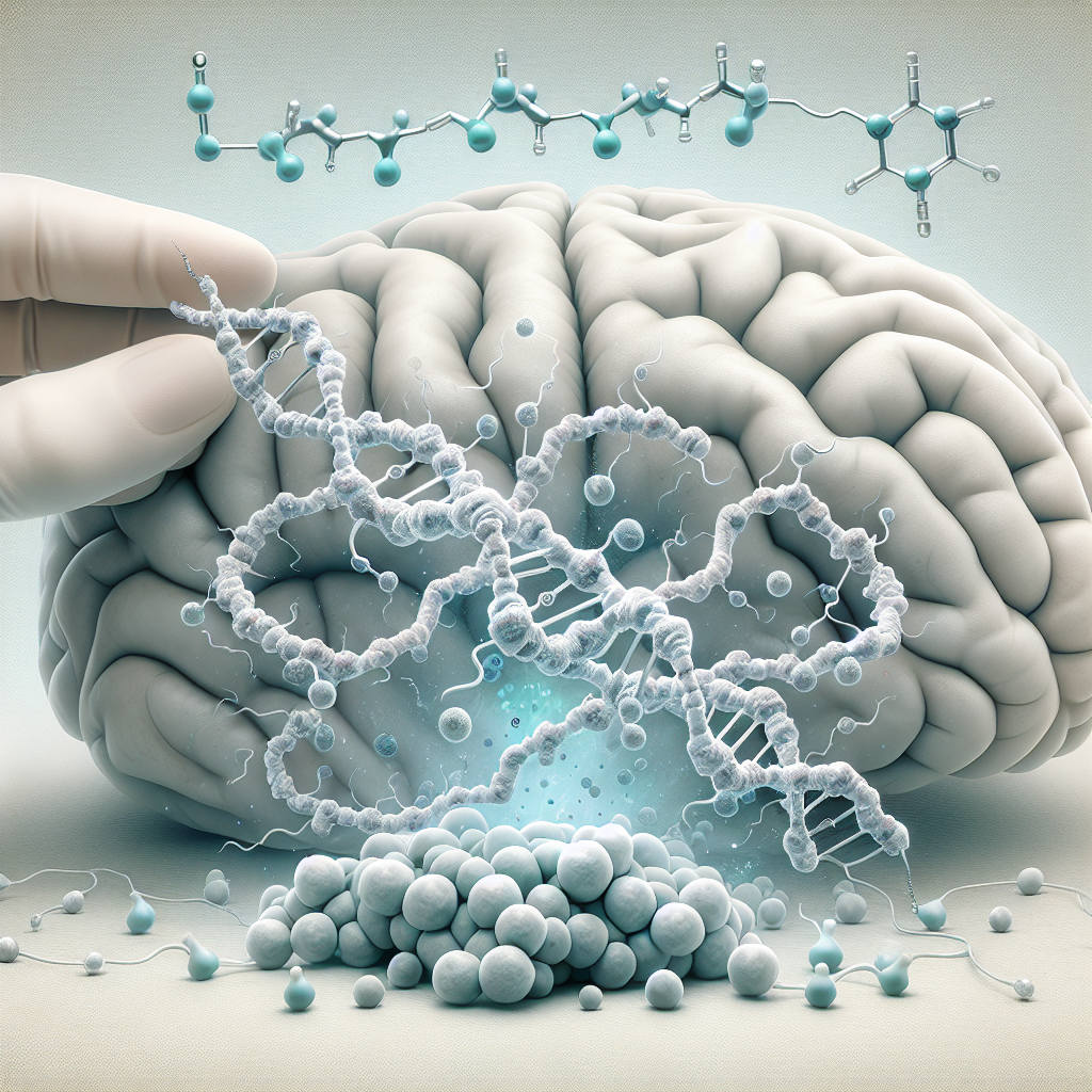 Stylized biological pathway artwork representing NA-Semax Amidate research context