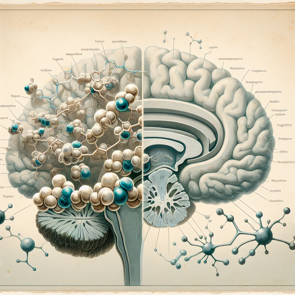 Stylized biological pathway artwork representing NA-Semax research context