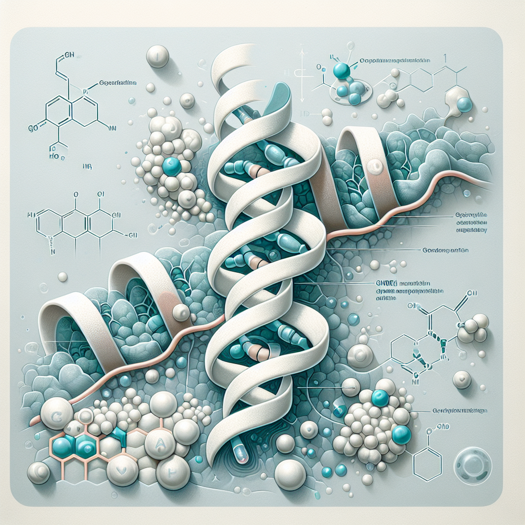 Stylized biological pathway artwork representing Nafarelin research context