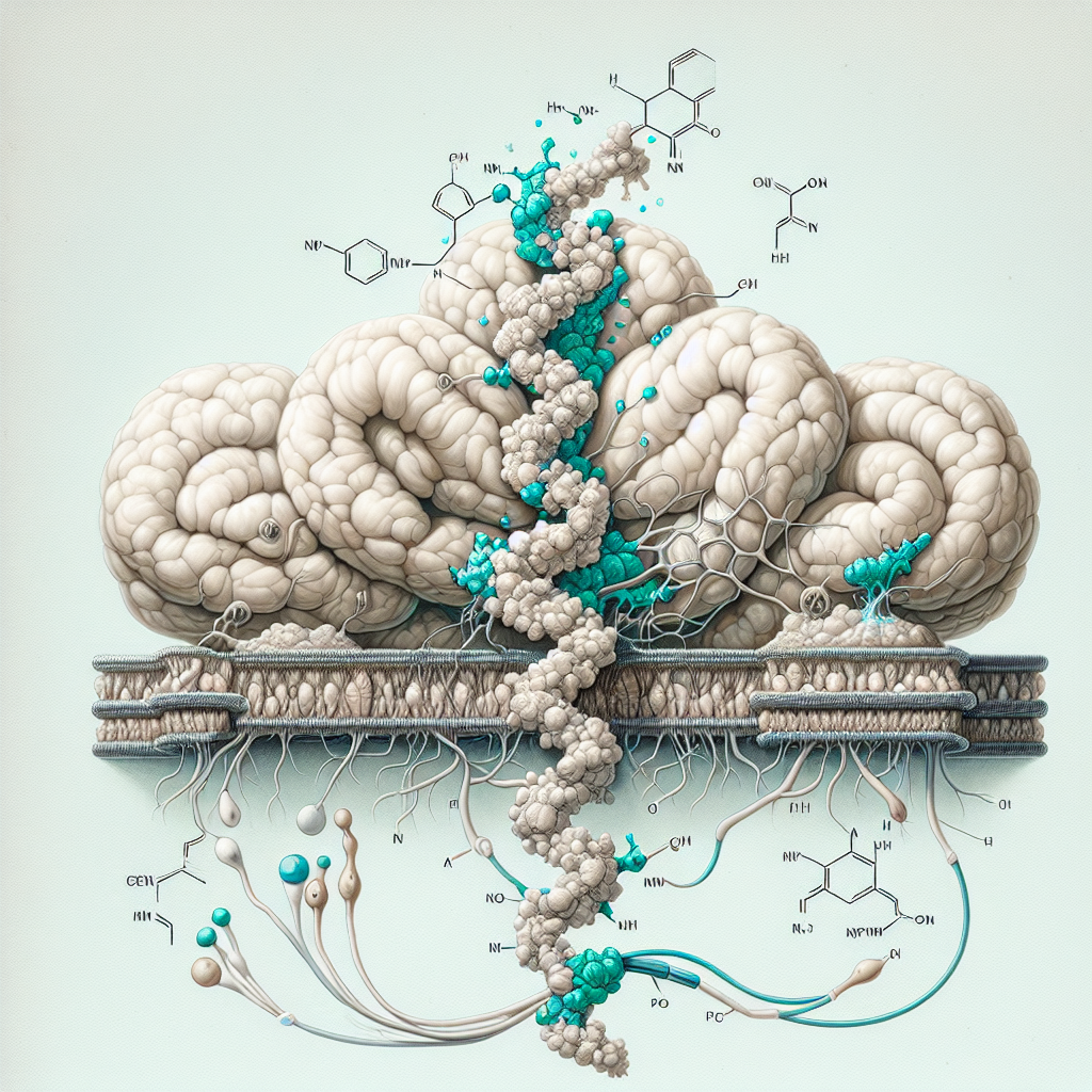 Stylized biological pathway artwork representing Neurotensin research context
