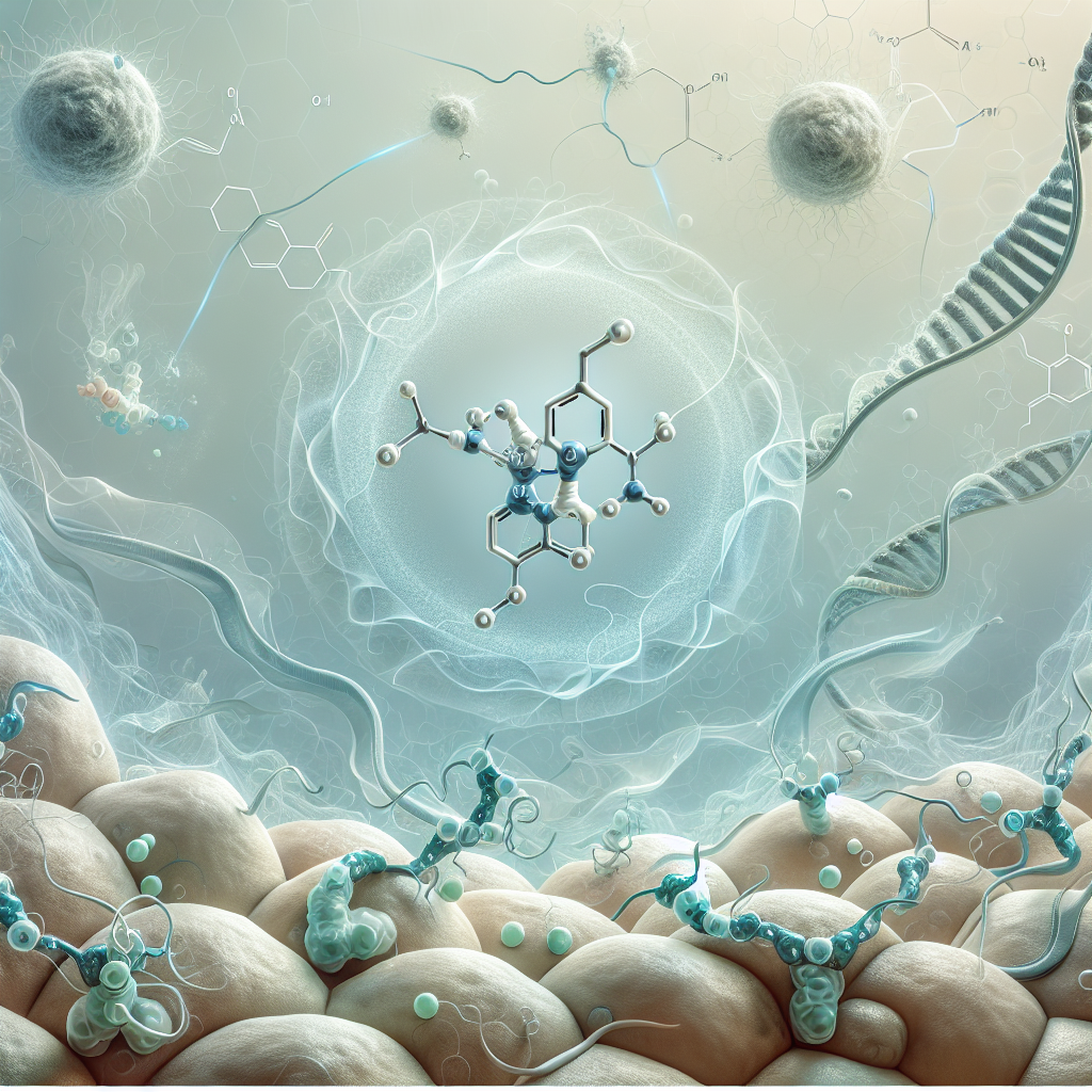 Stylized biological pathway artwork representing NMN research context