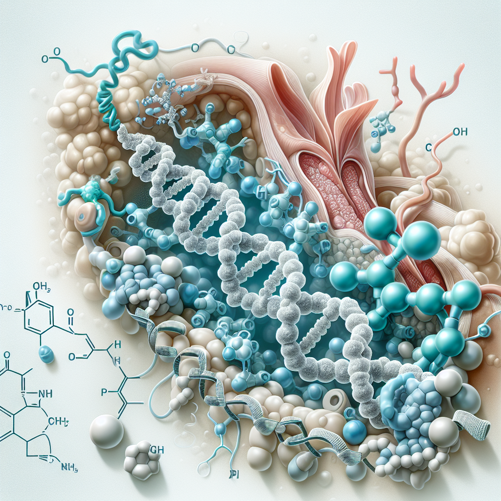 Stylized biological pathway artwork representing Octreotide research context