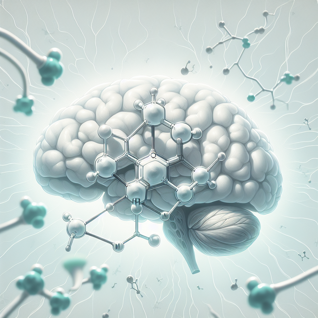 Stylized biological pathway artwork representing Oxiracetam research context