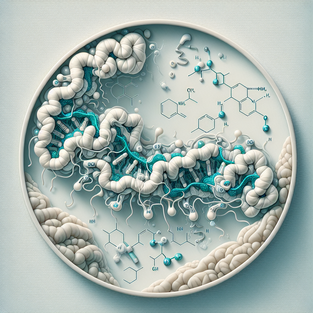Stylized biological pathway artwork representing Pasireotide research context