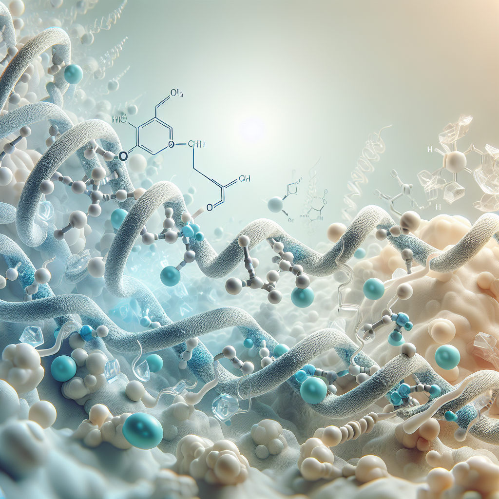 Stylized biological pathway artwork representing Pemvidutide research context