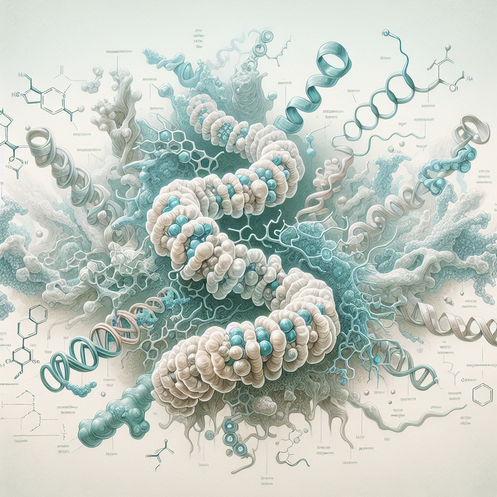 Stylized biological pathway artwork representing Pinealon research context