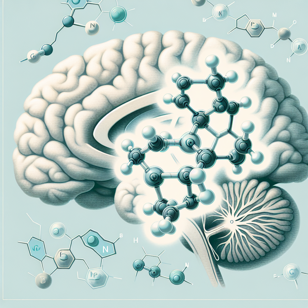 Stylized biological pathway artwork representing Piracetam research context
