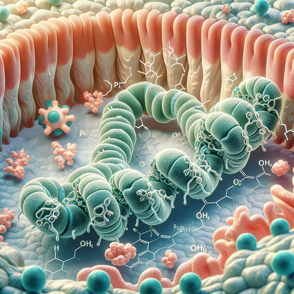 Stylized biological pathway artwork representing PYY research context