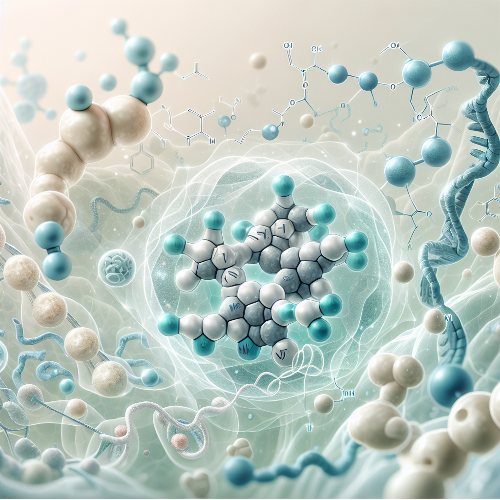 Stylized biological pathway artwork representing Resveratrol research context