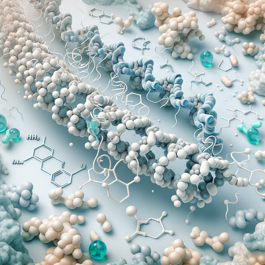 Stylized biological pathway artwork representing Retatrutide research context