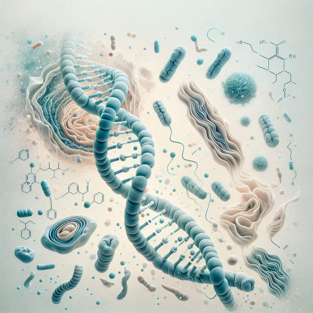 Stylized biological pathway artwork representing Saxenda research context