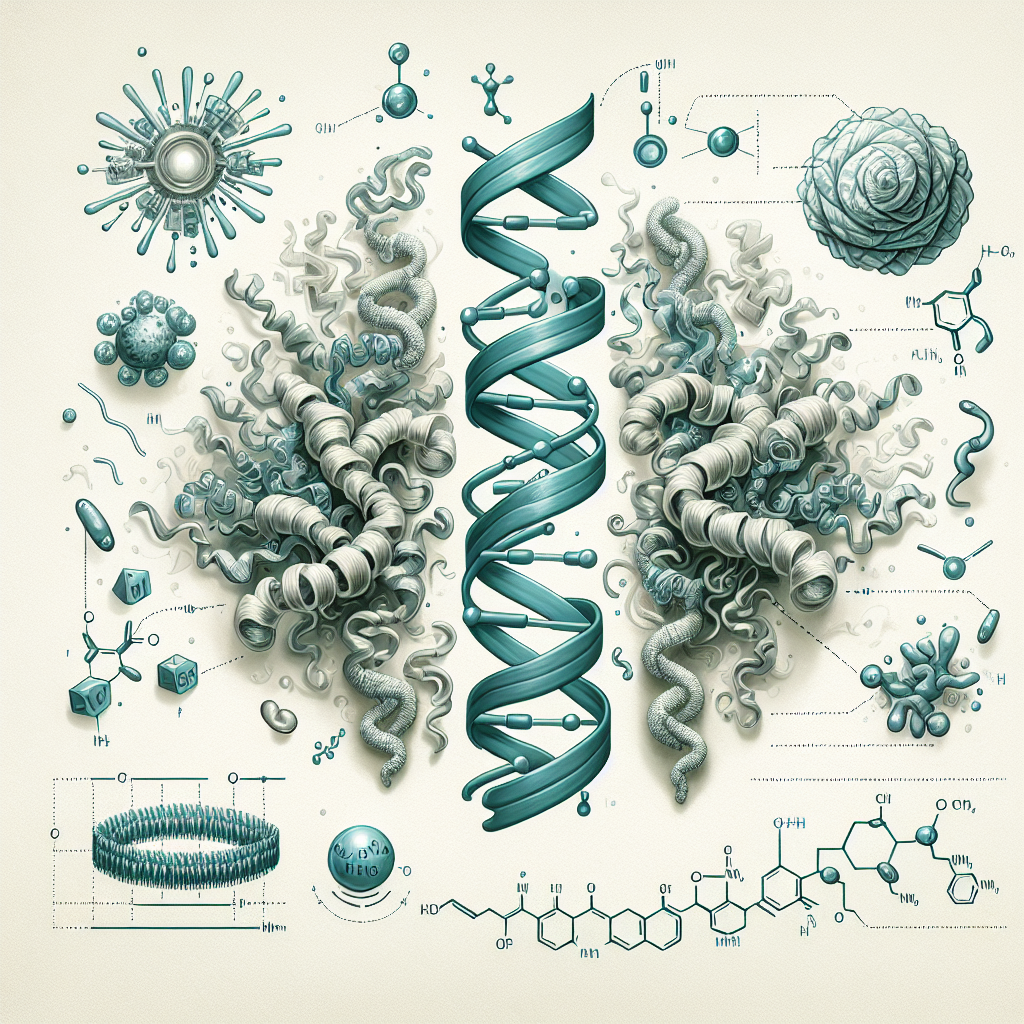 Stylized biological pathway artwork representing SHLP-6 research context
