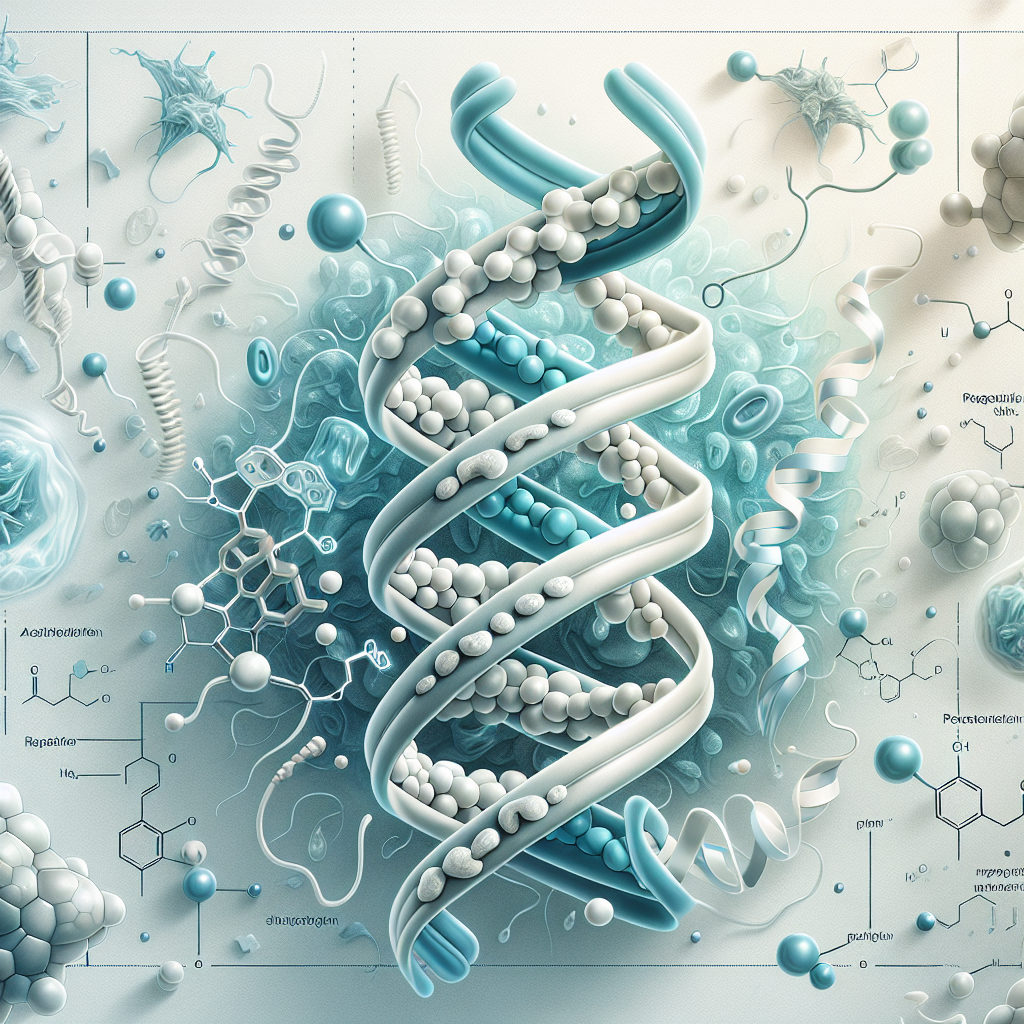 Stylized biological pathway artwork representing Survodutide research context