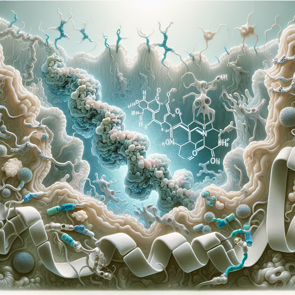 Stylized biological pathway artwork representing TB-500 Fragment research context