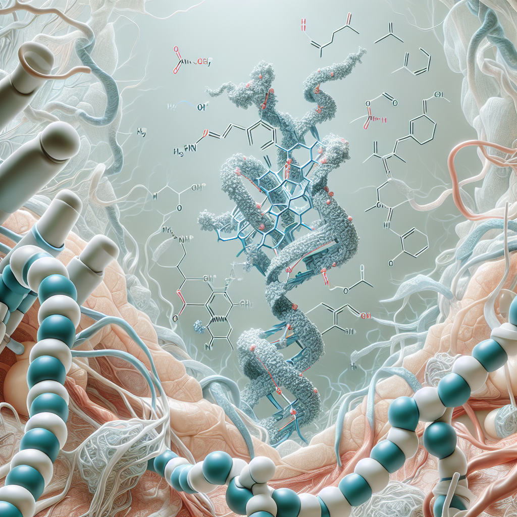 Stylized biological pathway artwork representing Terlipressin research context